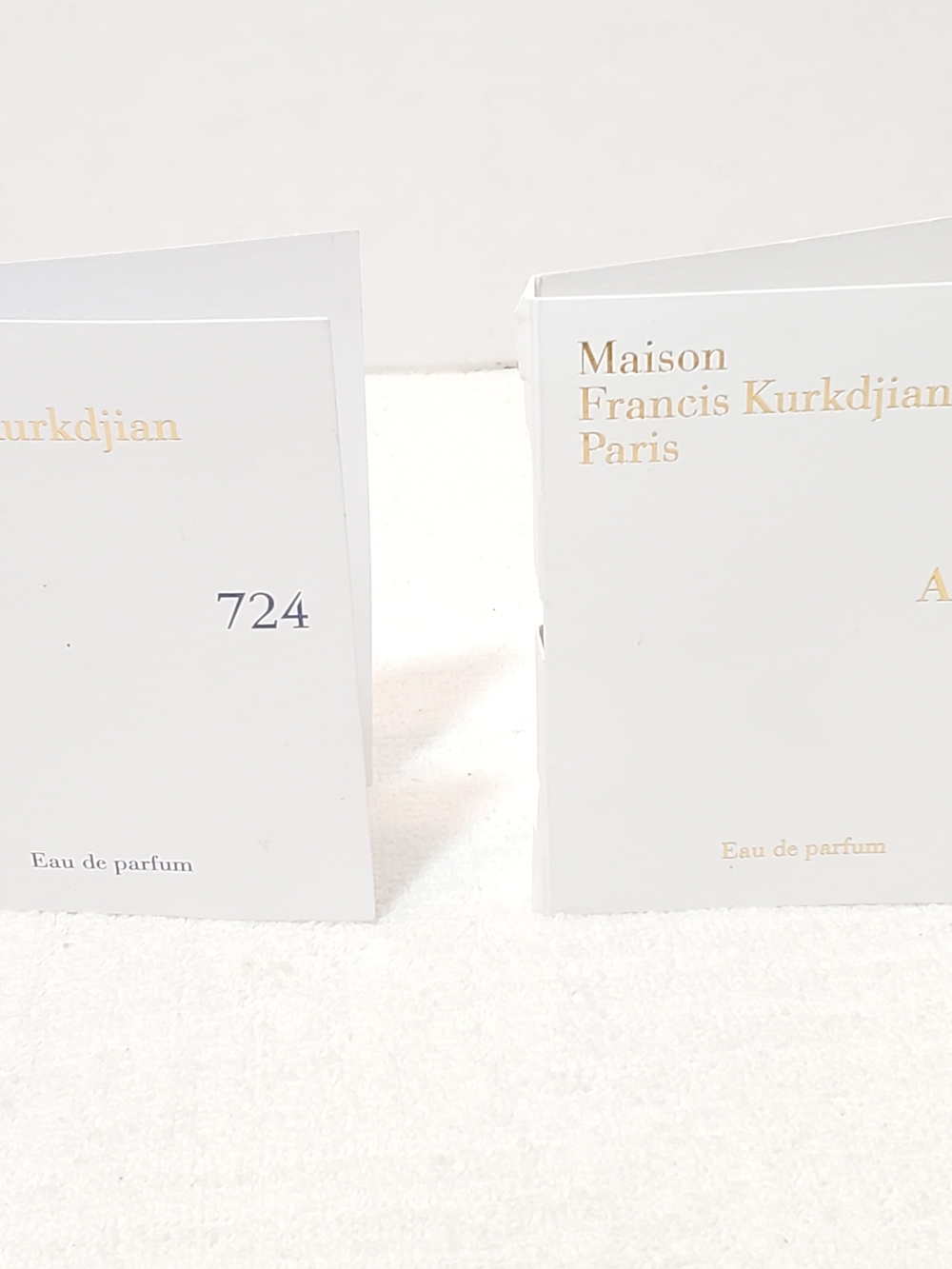 Maison Francis Kurkdjian MFK Sample Duo 724 & APOM EDP 2ml Spray Official Cards